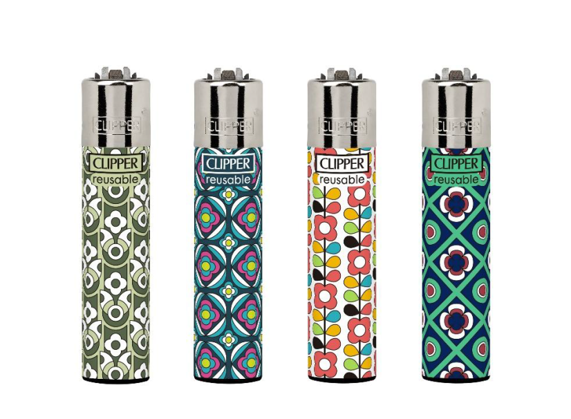 CLIPPER® zapaľovače 4 ks – Retrospring | plniteľné CP11 veľké