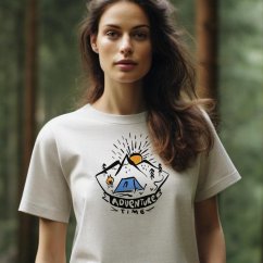 UNISEX Tričko Forest Life - Adventure Time CLIPPER® white