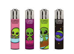 CLIPPER® zapaľovače 4 ks – Cosmo Crazy 3 | plniteľné CP11 veľké