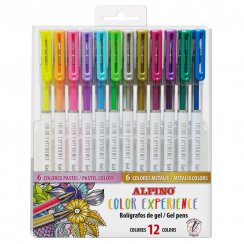 AR001042 01 Estuche 12 Glitter gel pens pastel y metalix Color Experience