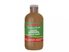 Fľaša akrylové farby do školy 250ml. hnedá